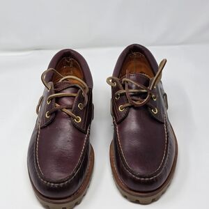 Timberland Men's Dark Brown Leather Boat Shoes
